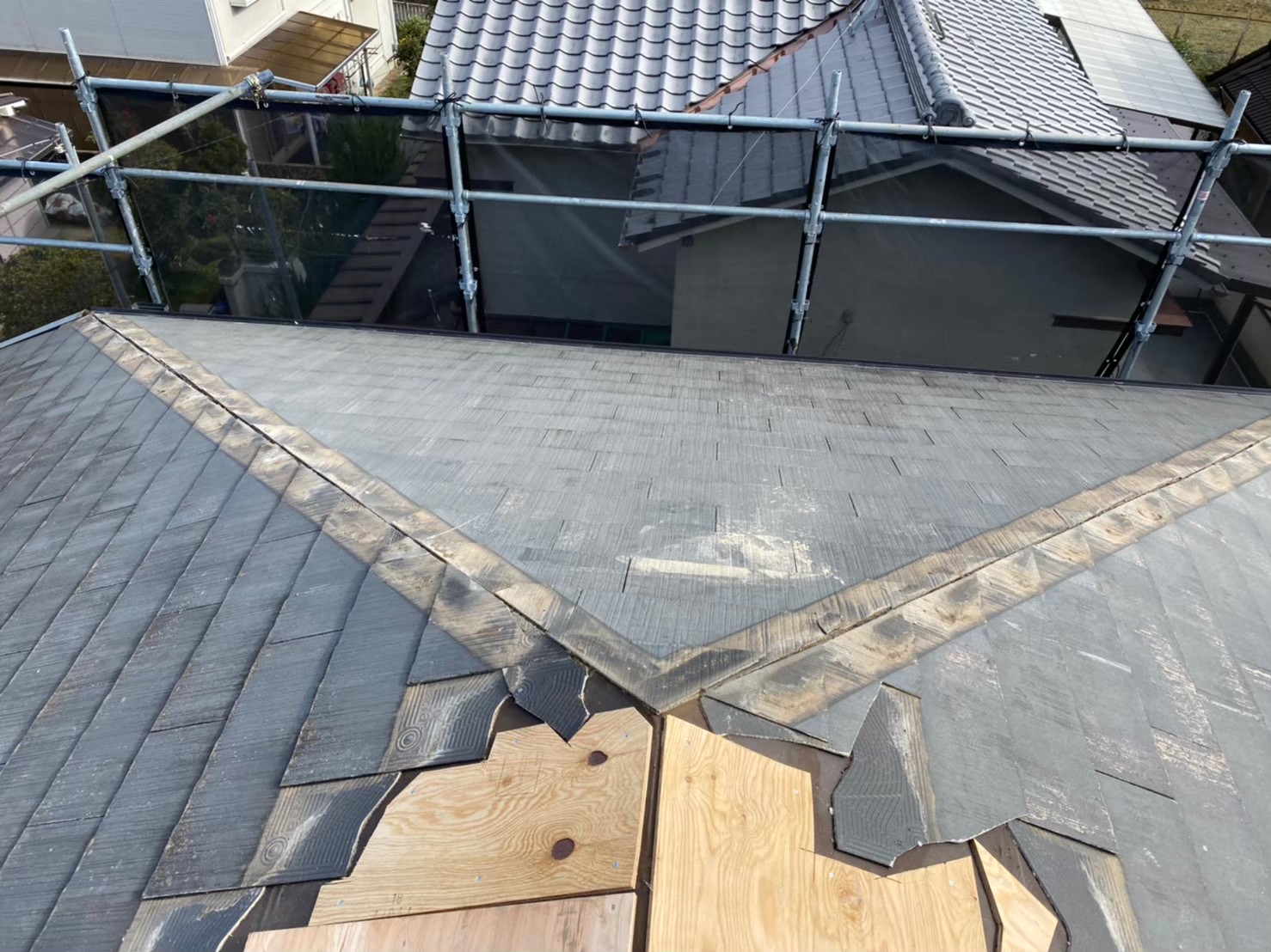 棟板金撤去廃材はこれだけ